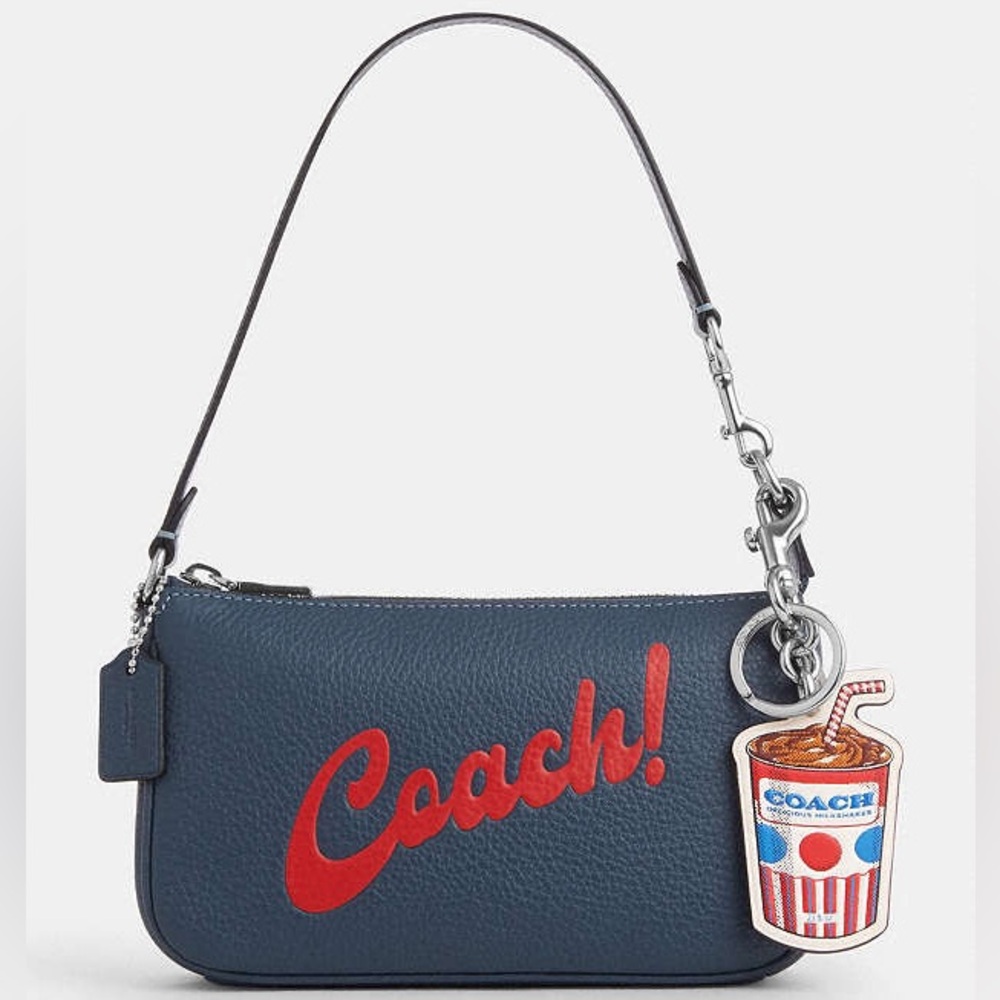 NWT-Coach-SET-Boardwalk Print-Lg Zip Wallet & Milkshake Keychain/Bag Charm-$436 - Picture 16 of 16